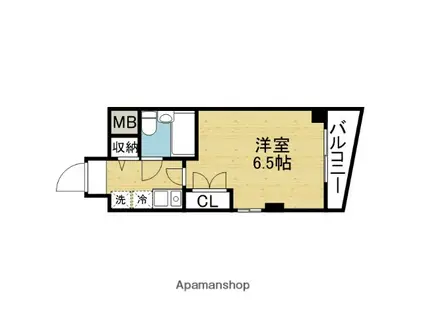 オーキッド・ヴィラ今里(1K/2階)の間取り写真