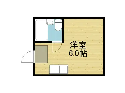 ドミール大池橋(ワンルーム/2階)の間取り写真