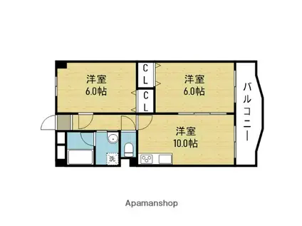 インフィールドハイツ(2LDK/4階)の間取り写真