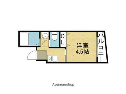 メゾン小路(1K/2階)の間取り写真