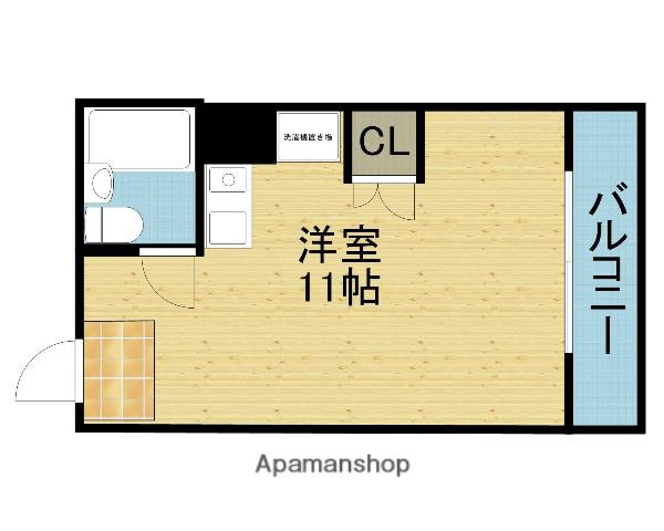 ジュネス絹田 1号館(1K/2階)の間取り写真