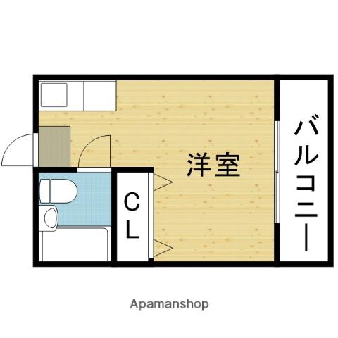 メゾンドアム-ル鶴橋(ワンルーム/2階)の間取り写真