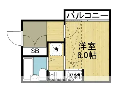 シティパレス21玉造(ワンルーム/5階)の間取り写真