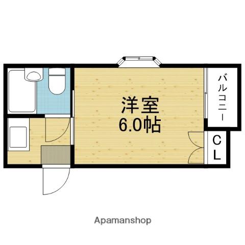リバティー中央(1K/3階)の間取り写真