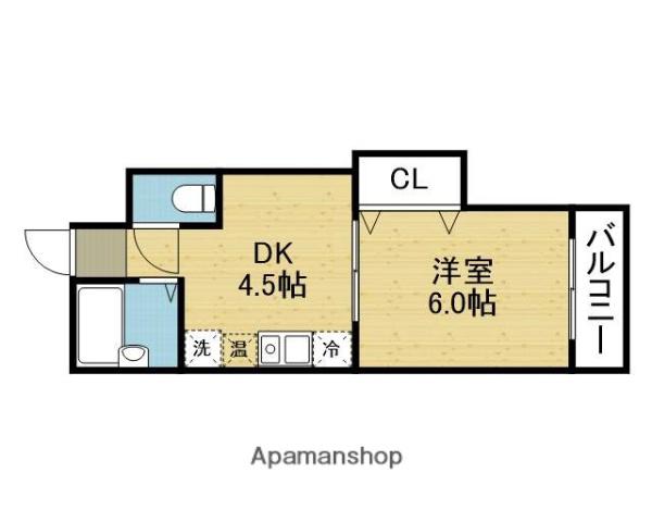 クレールいやま(1K/2階)の間取り写真