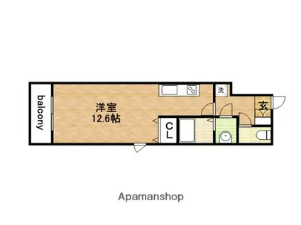 クレストコート高津(1K/5階)の間取り写真