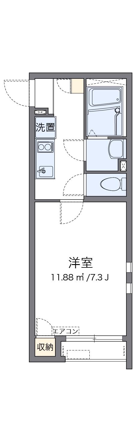 クレイノELAN(1K/1階)の間取り写真