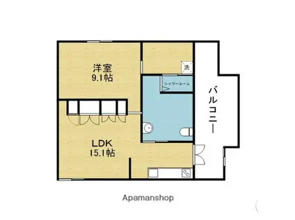 アレーズコート(1LDK/4階)の間取り写真