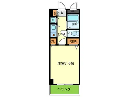 サンモール(1K/7階)の間取り写真