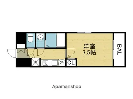 LA DOUCEUR北巽(1K/10階)の間取り写真