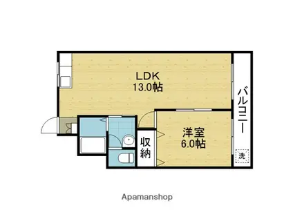 タナックマンション(1LDK/2階)の間取り写真