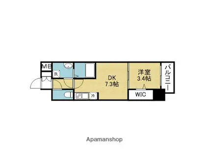 JPレジデンス大阪城東4(1DK/2階)の間取り写真