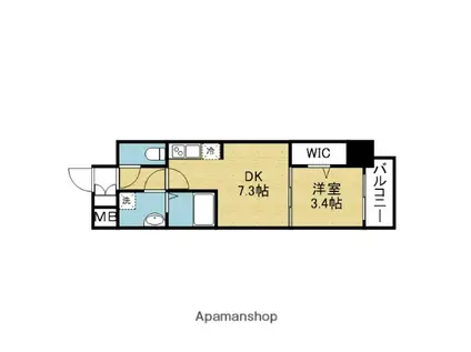 JPレジデンス大阪城東4(1DK/2階)の間取り写真