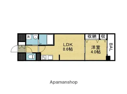 リアライズ小路駅前(1LDK/10階)の間取り写真