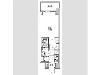 S-RESIDENCE堺筋本町UNO(1K/11階)の間取り写真