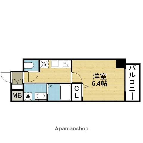 THEGEMS(1K/7階)の間取り写真