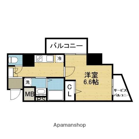 THEGEMS(1K/2階)の間取り写真
