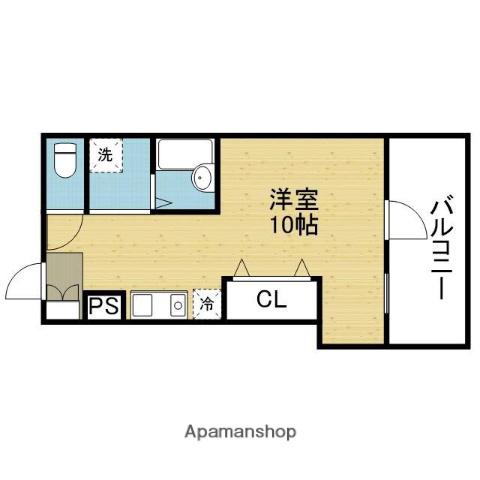 カリーナアモーレ(ワンルーム/3階)の間取り写真