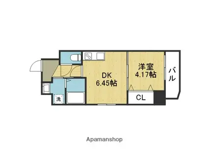 アートレジデンス上町(1DK/3階)の間取り写真