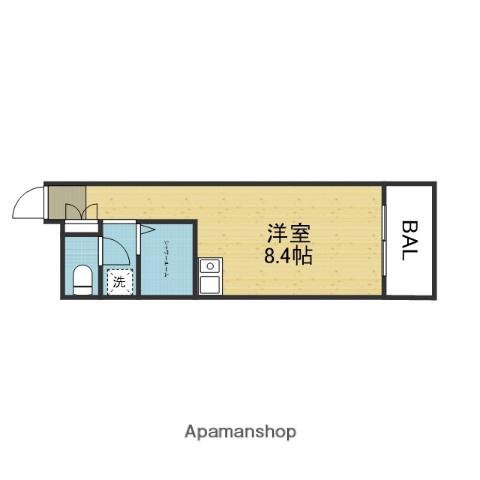 ライオンズマンション上六第三(ワンルーム/9階)の間取り写真