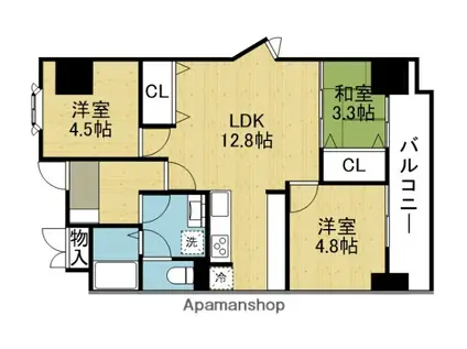 ノバカネイチ堂ヶ芝(3LDK/2階)の間取り写真
