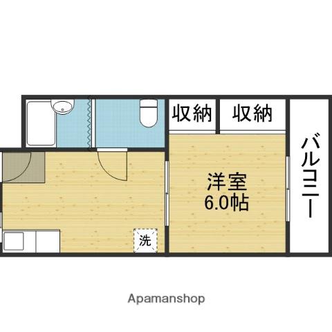新谷町第3ビル(1DK/4階)の間取り写真