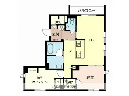 シャーメゾン大江(2LDK/2階)の間取り写真