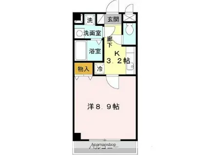 マ・メゾン加美(1K/3階)の間取り写真