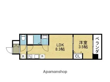MV.MS大阪新加美(1LDK/5階)の間取り写真
