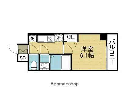 アドバンス大阪リーヴァ(1K/7階)の間取り写真