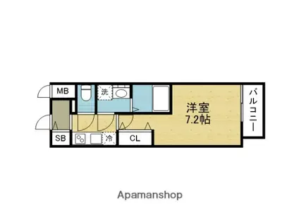 ファーストフィオーレ長田グランディール(1K/10階)の間取り写真