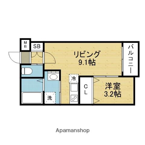 SANCTUARY TERRACE(1LDK/1階)の間取り写真