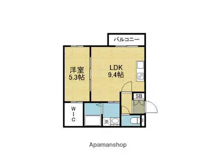 URBAN COURT FUSE(1LDK/4階)の間取り写真