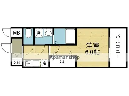 ファステート大阪アステール(1K/2階)の間取り写真
