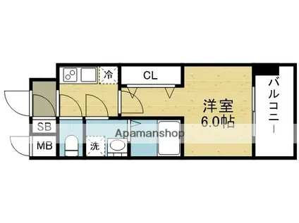 ファステート大阪アステール(1K/2階)の間取り写真