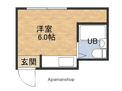 大宝大手前ロイヤルハイツ(ワンルーム/5階)の間取り写真