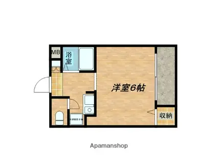 ハレクラニ小路(1K/4階)の間取り写真