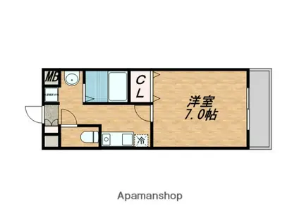 Mプラザ今里弐番館(1K/4階)の間取り写真