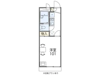 レオパレスビレック(1K/2階)の間取り写真
