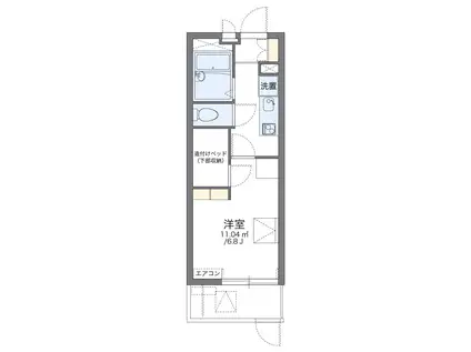 レオパレスEサクセス(1K/1階)の間取り写真