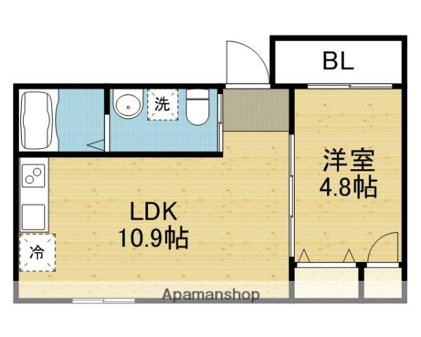 F MAISON LORE Ⅱ番館(1LDK/2階)の間取り写真