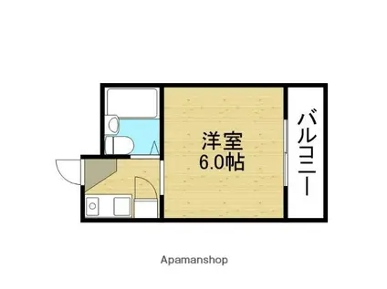 コボックス(ワンルーム/2階)の間取り写真