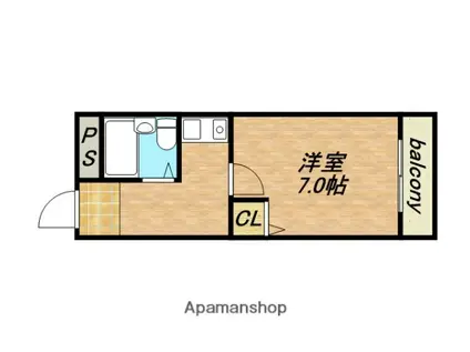 アクセル今里(1K/1階)の間取り写真