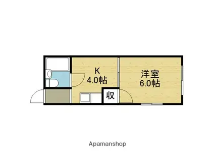 クレインズマンション(1K/4階)の間取り写真