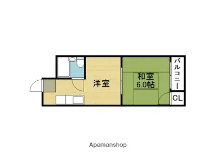 プレアール新今里Ⅴ(1DK/4階)の間取り写真