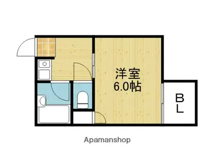 メゾンホワイティ(1K/3階)の間取り写真