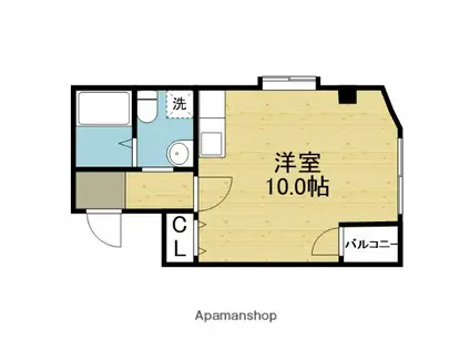 CUBE新今里(ワンルーム/4階)の間取り写真