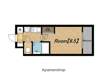 エスリード上本町北(1K/6階)の間取り写真