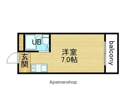大宝新深江CTサンコート(ワンルーム/4階)の間取り写真