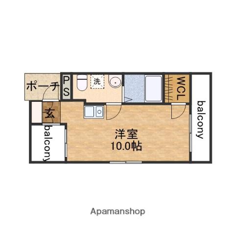 鶴橋末広ビル(ワンルーム/4階)の間取り写真
